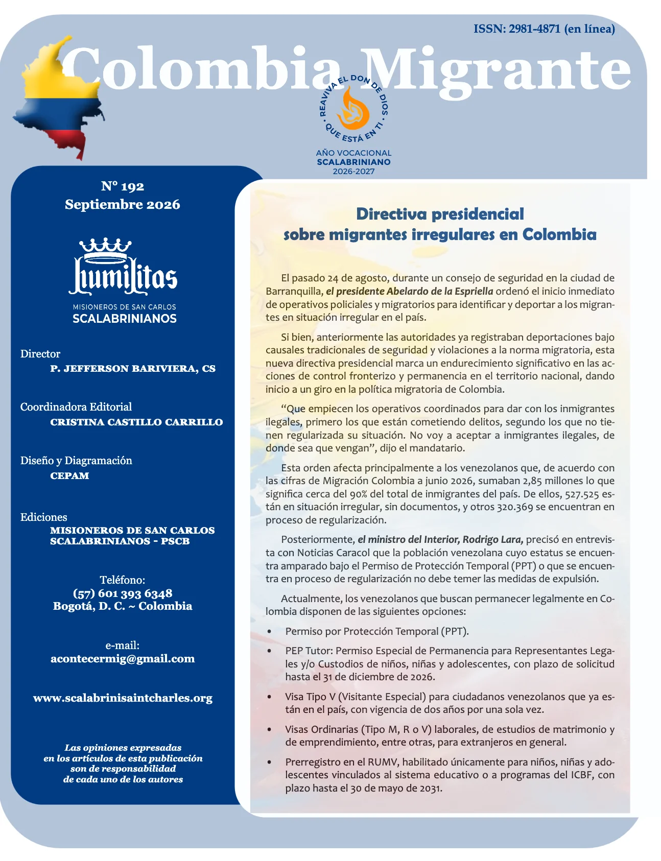 Colombia Migrante last edition